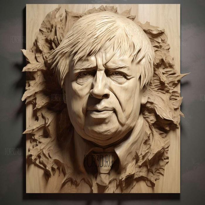 Boris Johnson 2 stl model for CNC